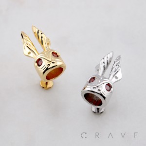 PUNK ROCK RABBIT CZ THREADLESS (PUSH IN) 316L SURGICAL STEEL LABRET SET